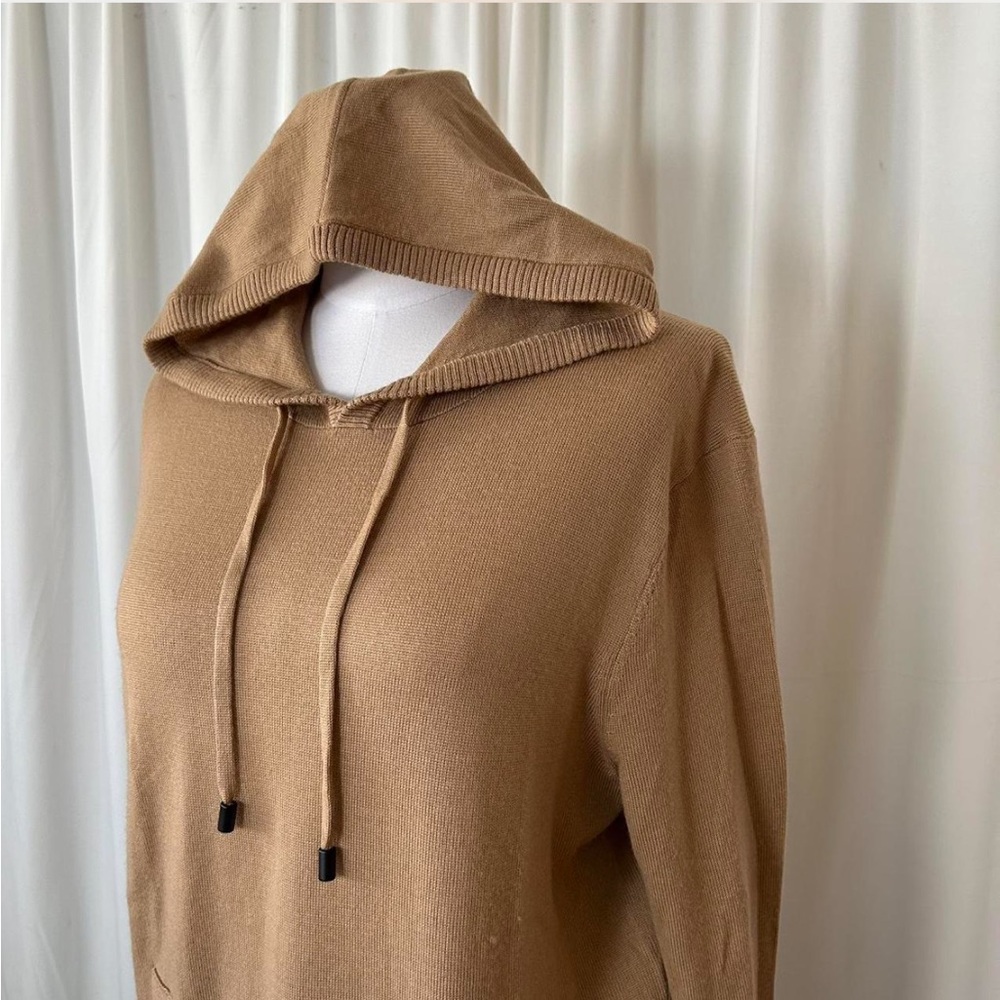 The commons Wool Tan hooded sweater with pockets small. - Picture 5 of 8